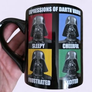 🌌 Darth Vader Expressions Black Mug